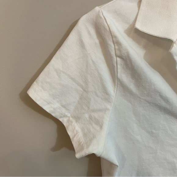 H&M white cropped polo - size M - Picture 3 of 4
